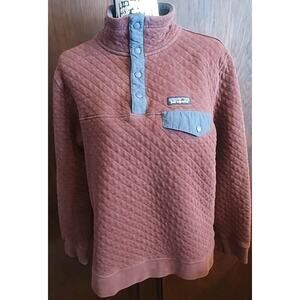 Patagonia Quilted Snap jacket Balsamic Burgundy Pullover Womens Large Maroon